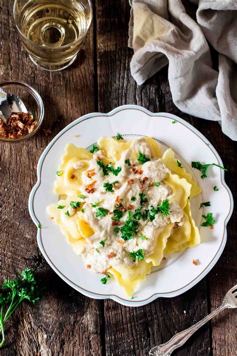 Ravioli In Creamy Truffle Sauce Olivias Cuisine