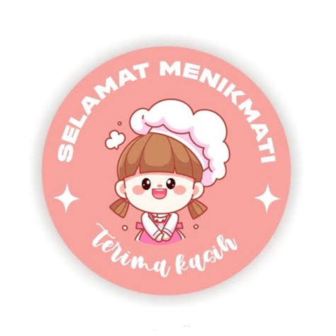 Jual Pcs Stiker Selamat Menikmati Sticker Bulat Roll Makanan Kue