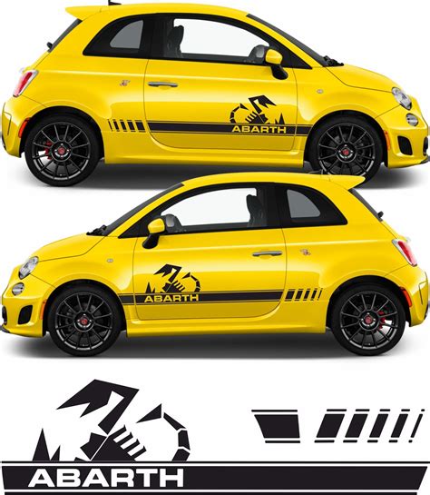 Zen Graphics Fiat Abarth Oem Style Side Stripes Stickers