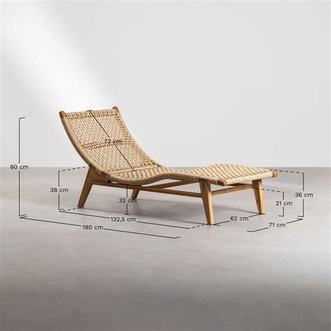 Chaise Longue En Bois De Teck Pitea SKLUM