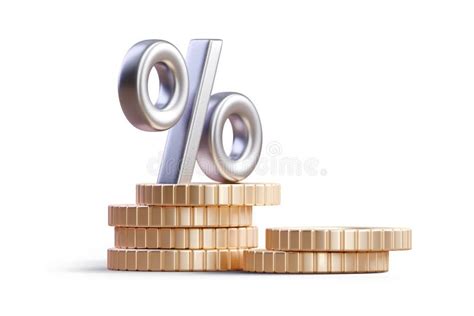 Percentage Sign With Stack Of Coins Concepts Of The Banking System