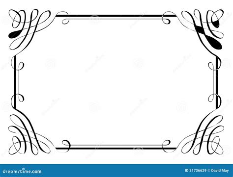 Fancy Page Border Set In White. Vector Illustration | CartoonDealer.com ...