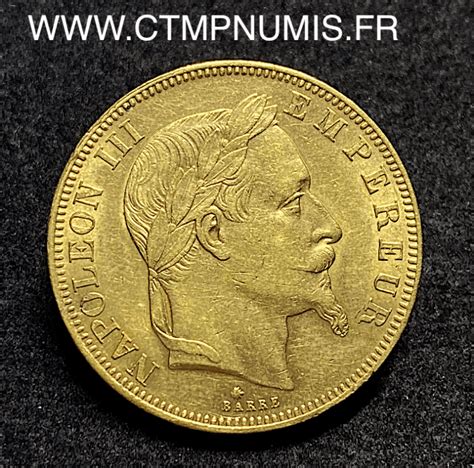 50 FRANCS OR NAPOLEON III TETE LAUREE 1864 A PARIS CTMP NUMIS Achat