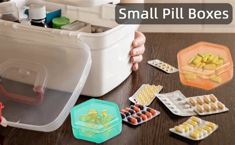 3 Pcs Small Pill Box Travel Pill Box Small Pill Organiser Mini Pill