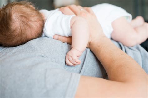 Baby Lying On Chest Of Dad Photo Free Download