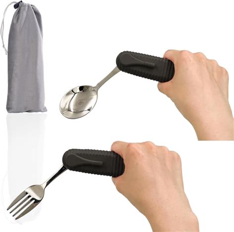 Amazon Forzaddik Adaptive Utensils Spoons Forks Set Open Handle