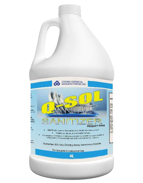 Q SOL SANITIZER Crown Chemical Manufacturing Inc