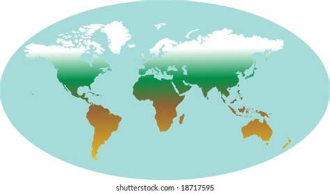 Climate Zones Map Scheme Vector Illustration Vetor Stock Livre De