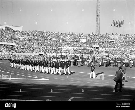 OLYMPIC GAME OPENING CEREMONY INDIAN TEAM PARADES 25 AUGUST 1960 Stock ...