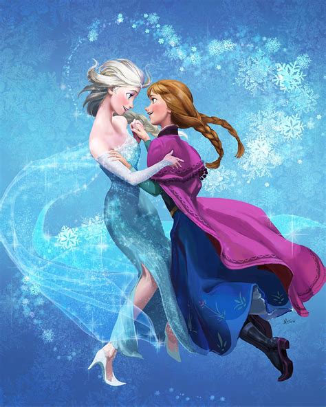 Elsa and Anna artwork by OniBox. | Disney frozen elsa, Frozen elsa and anna, Elsa frozen