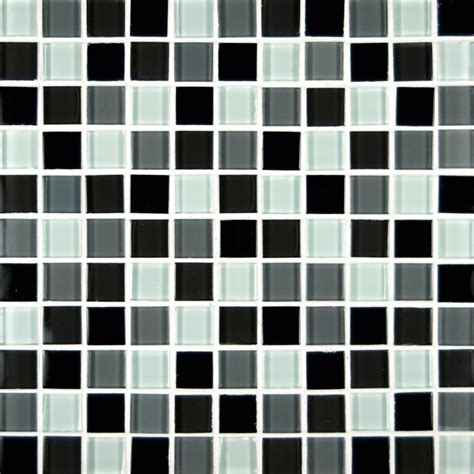 Free Shipping Black Blend 1x1 Glass Mosaic Tile