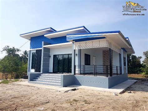 Color Blue Roof House Design Philippines - WoodsInfo