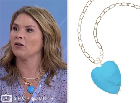 The Today Show July 2024 Jenna Bush Hagers Turquoise Heart Pendant