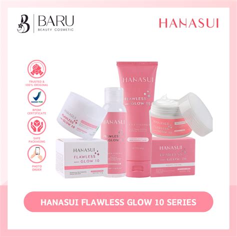 Jual HANASUI Flawless Glow 10 Perawatan Wajah Skincare Kit