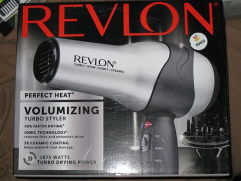 Revlon Perfect Heat Volumizing Turbo Styler Hair Dryer Model Rv Cp