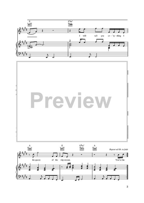 Queen Of The Slipstream" Sheet Music by Van Morrison for Piano/Vocal ...