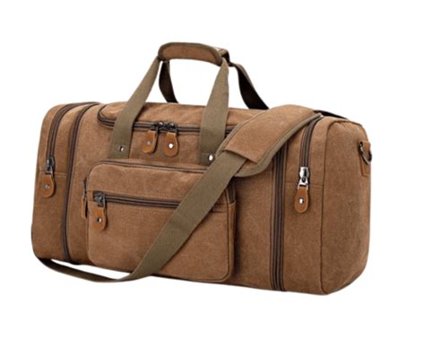 Gonex 60l Canvas Travel Duffle Bag For Men Horizon Leathers