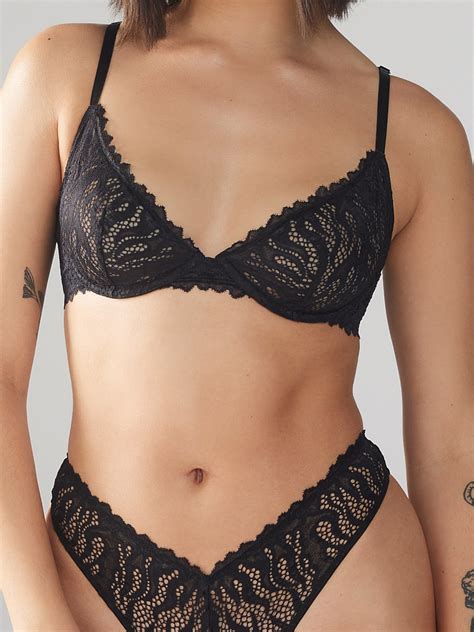 Fast Lane Lace Unlined Plunge Bra In Black Savage X Fenty France