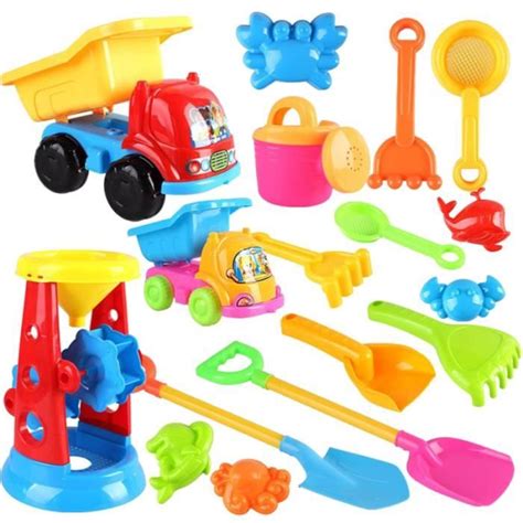 17pcs enfants plage jouets ensemble bac à sable camion de créatif