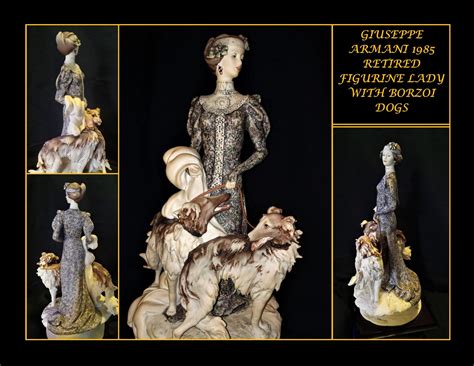 Florence Giuseppe Armani Retired 1985 Lady With Borzoi Dogs Etsy