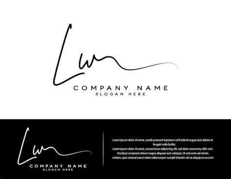 Premium Vector Lw L W Initial Handwriting Signature Logo