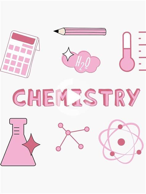 Pink Chemistry Subject Sticker Pack Sticker By The Goods Print