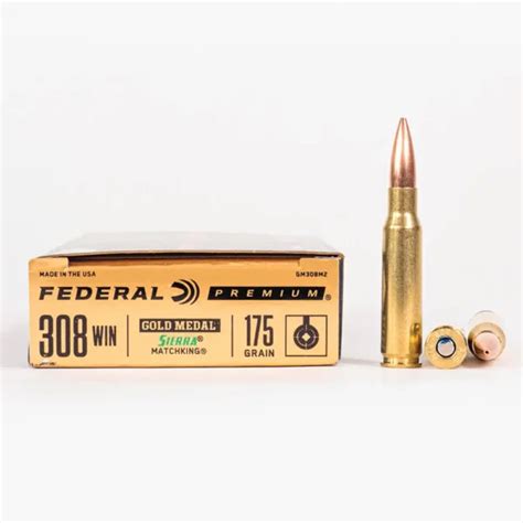 GM308M2 Ammo For Sale 175gr BTHP Federal Gold Medal 200 Rounds