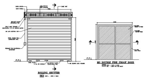 Rolling Shutter Detail Drawing Presented In This Autocad Drawing File