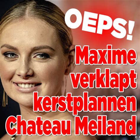 Oeps Maxime Verklapt Kerstplannen Chateau Meiland Ditjes En Datjes