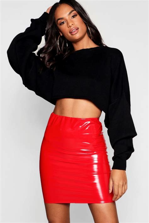 Tall Vinyl Mini Skirt Boohoo