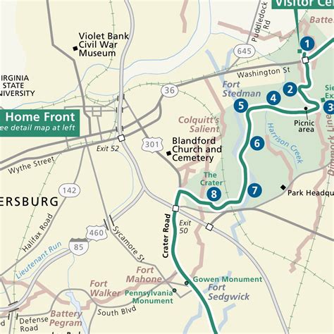 Petersburg National Battlefield map by US National Park Service ...