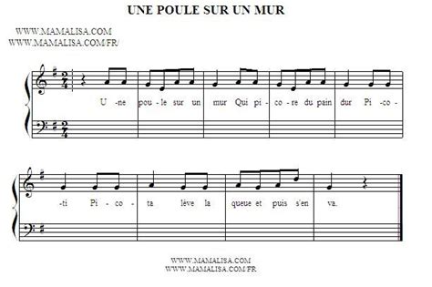 Une Poule Sur Un Mur France Sheet Music Music