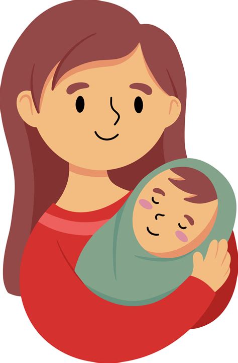 Mother Carrying Baby Clipart