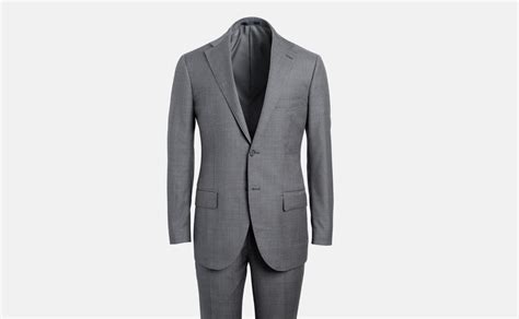 Allen Grey Glen Plaid S130s Wool Suit Custom Fit Tailored Clothing