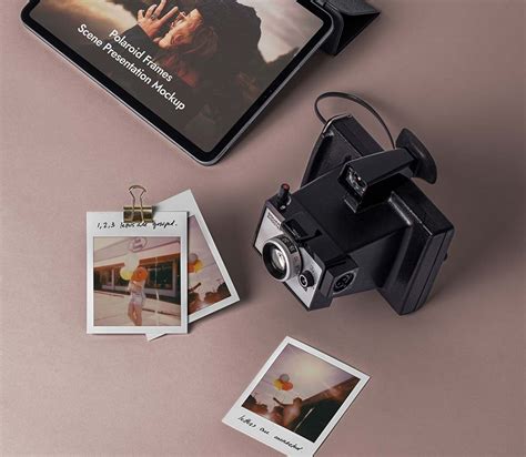 Free Frame Polaroid Mockup | Mockuptree