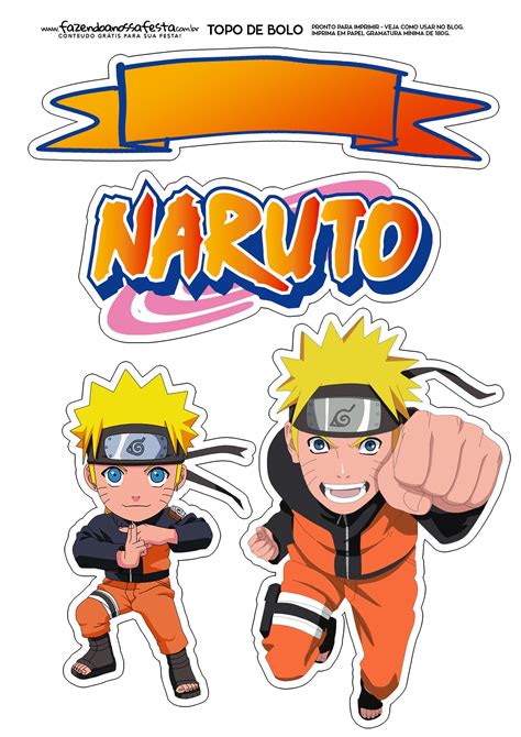 Uau Veja O Que Temos Para Topo De Bolo Naruto Naruto Png Naruto Free