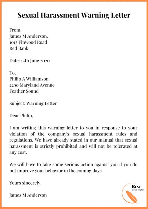 Warning Letter Template Format Sample And Example In Pdf And Word