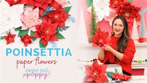 How To Make Paper Poinsettias Youtube