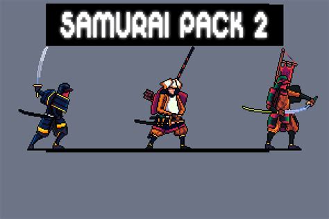 Samurai Pixel Art Sprites Pack 2 Download - CraftPix.net