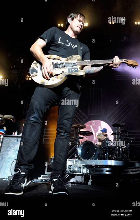 Tom Delonge Of Blink 182 Performing Live On Stage At The Molson Amphitheatre Toronto Canada