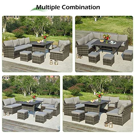 Aecojoy Patio Furniture Set 7 Pieces Outdoor Patio Furniture With