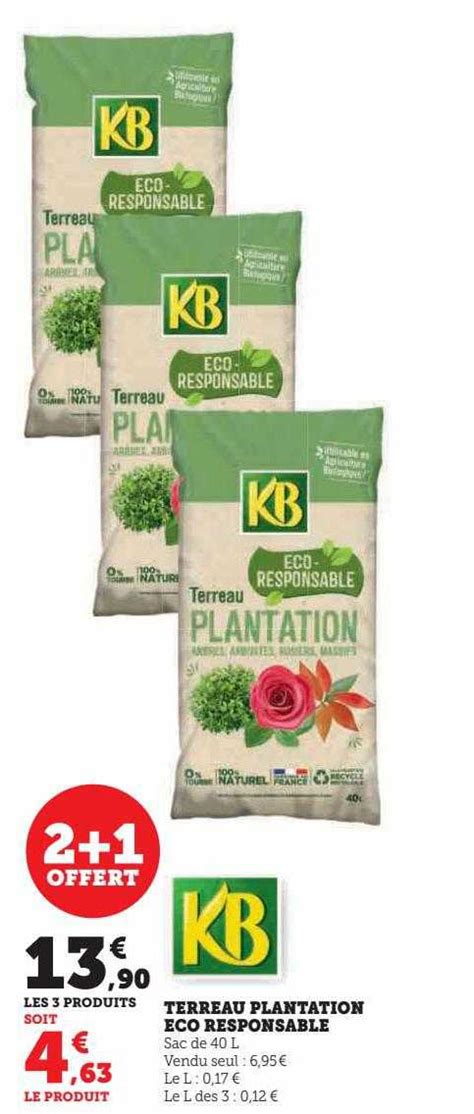 Promo Terreau Plantation Eco Responsable Kb Chez Super U ICatalogue Fr