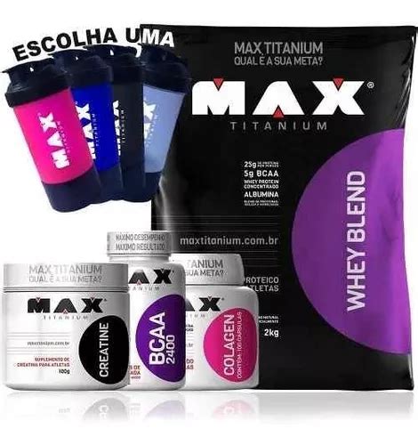 Suplemento En Polvo Max Titanium Kit Whey Blend 2 Kg Colageno 100