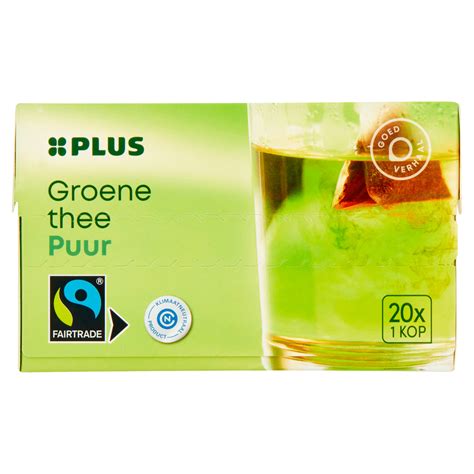 Plus Groene Thee Puur Fairtrade Per Doos G