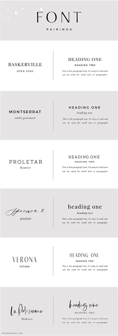 Font Pairings and How to Use Them in Your Brand - Saffron Avenue