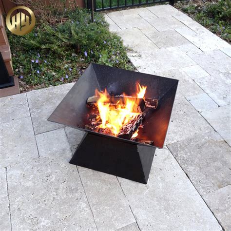 Cheap Corten Steel Pyramid Metal Garden Camping Heating Fire Pit