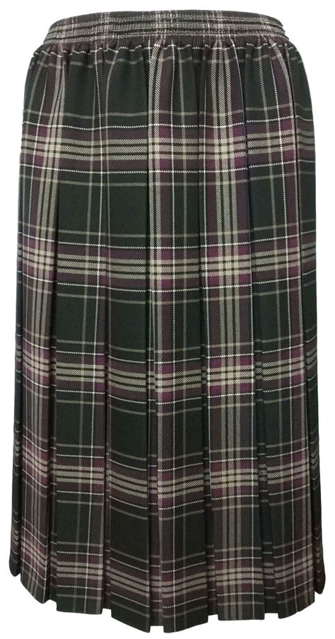 Tartan Pleated Skirts Older Women Ladies Plain Floral Check Skirts