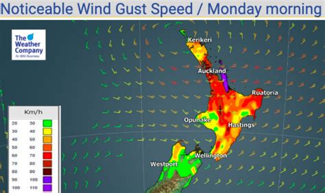 Severe Weather For Upper North Island Gales And Heavy Rain Move In Sunday Pm Monday Am 8 Maps