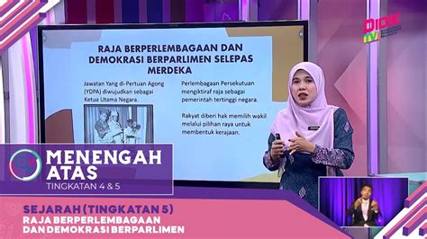 Menengah Atas Sejarah Tingkatan Raja Berperlembagaan Dan