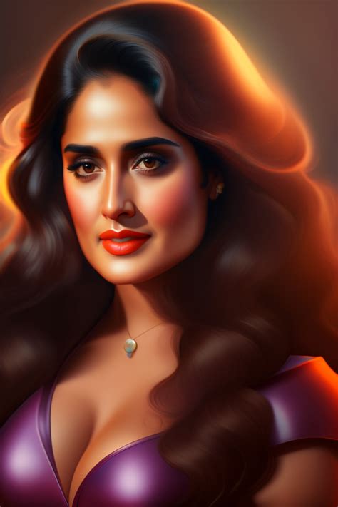 Lexica Portrait Of Slightly Dense Salma Hayek Light Realistic Skin